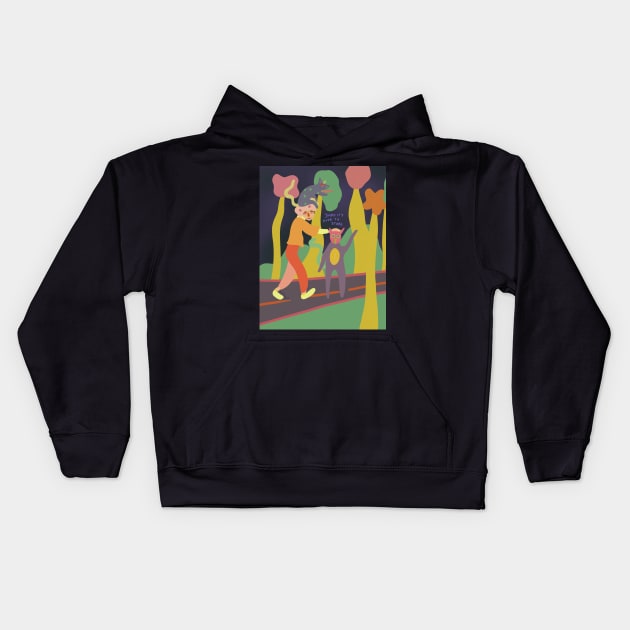 Jimmy it's rude to stare Kids Hoodie by Peach Melt